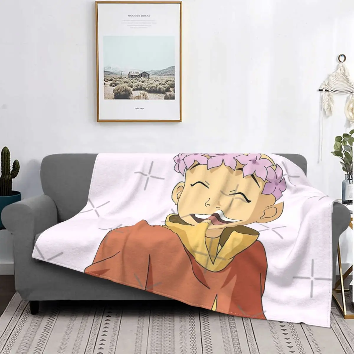 

Corona de flores Aang de Avatar, manta, para cama colcha, edredón a cuadros, toalla de playa, manta con capucha, colchas para ca