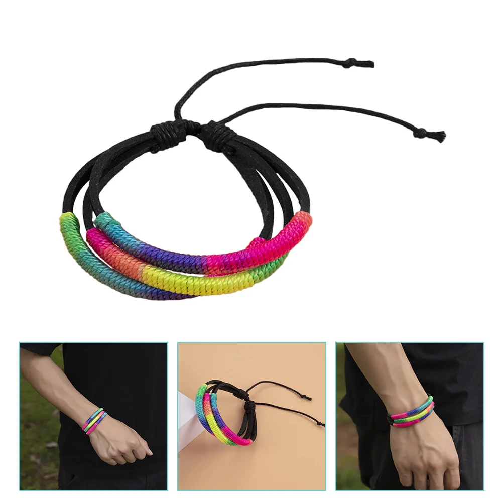 

Bracelet Braided Bracelets Rope String Friendship Pride Nautical Adjustable Wave Woven Waterproof Bohemian Wrist Cord Ma