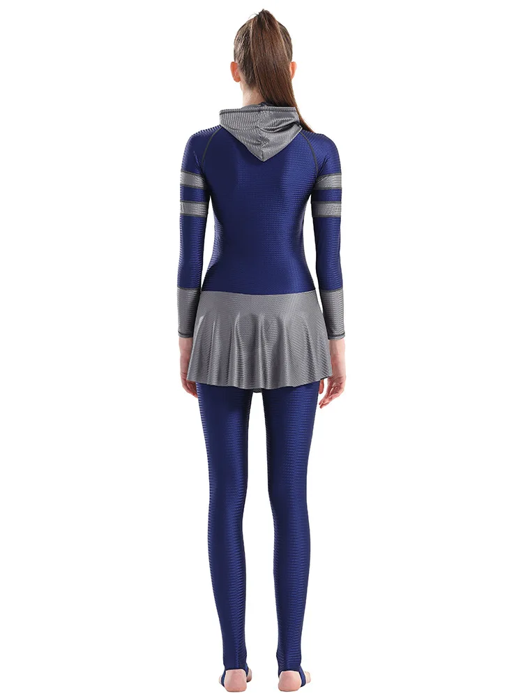 Брюки с якорем размера плюс Burkini мусульманские купальники Женский