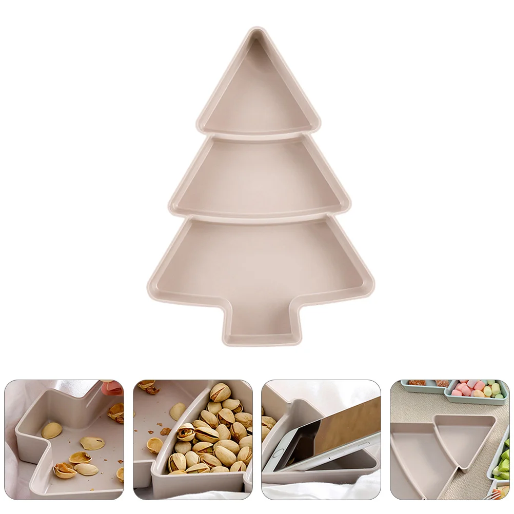 

Tray Serving Christmas Platter Snack Fruit Platesfood Party Tree Plate Dishes Platters Appetizer Trays Storage Shaped Bowl