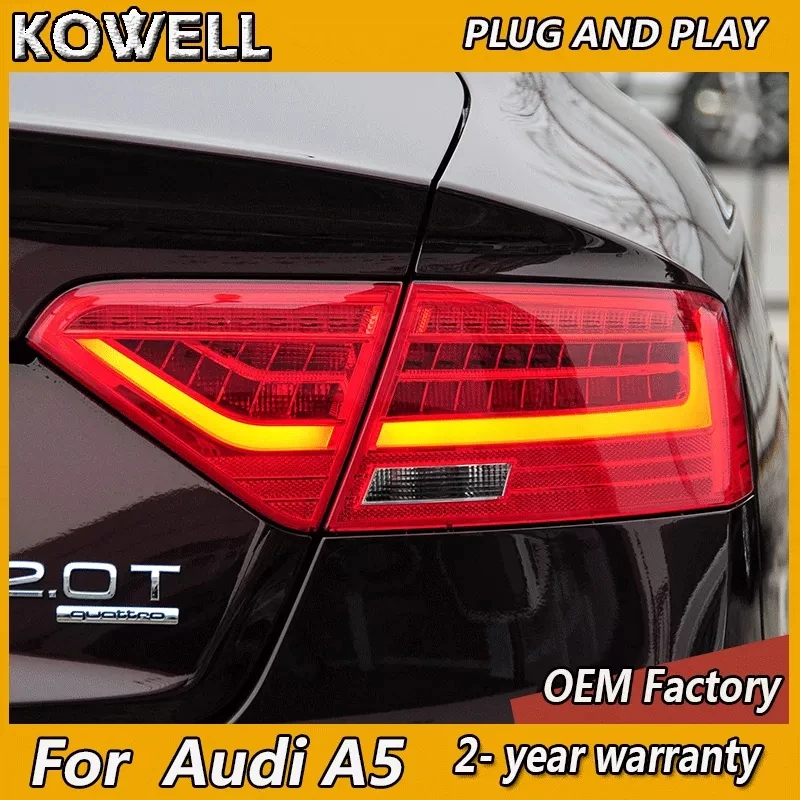 

Задний светодиодный фонарь для Audi A5 s 2008-2016, светодиодный задний фонарь, динамический сигнал поворота, светодиодный задний фонарь DRL Для Audi A5, автомобильные аксессуары