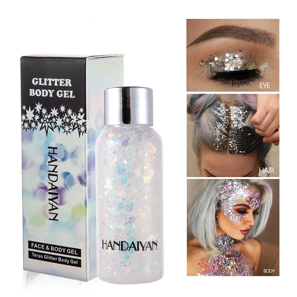 

Mermaid scales face body glitter body cream eye shadow dazzling color polarized stage makeup