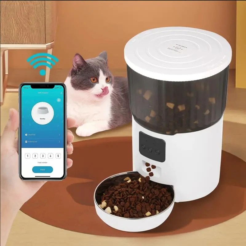 Smart Automatic Dog Cat Feeder 4 Liters Dry Food Dispenser Suitable For Small And Medium Pet Smart Feeder