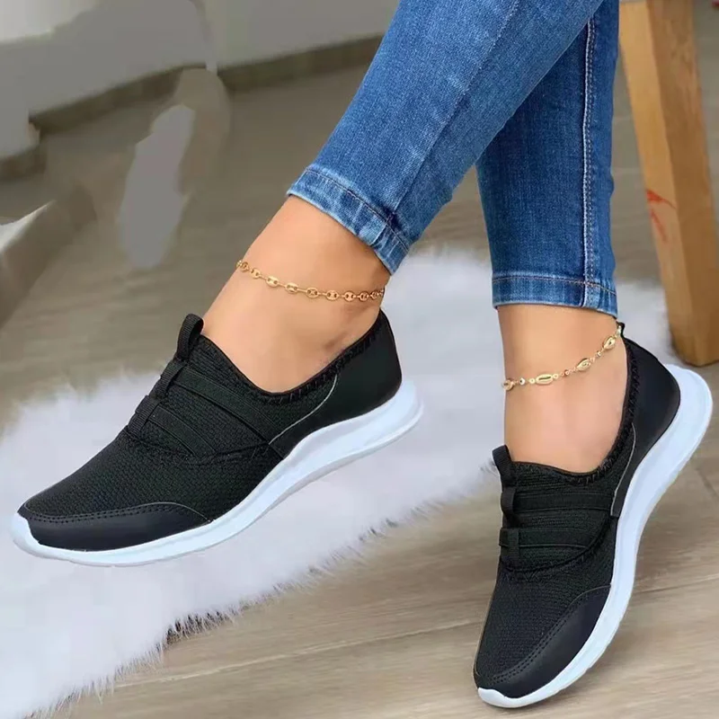 

Sneakers Women Fashion New Slip On Sneakers For Women Walking Platform Shoes Plus Size Zapatillas Mujer Ladies Vulcanize Shoes
