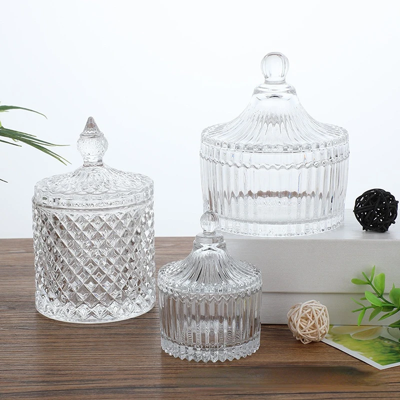 

Candle Container Creative Aromatic Cup DIY Glass Candle Cup Glass Jar with Cover Jars for Candles Candle Making Supplies