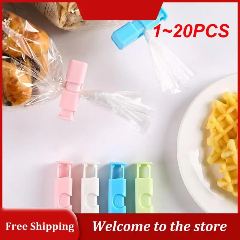 

1~20PCS Sealing Clip Food Preservation Bag Clip Snack Fresh Food Storage Seal Bag Clips Sealer Clamp Kitchen Storage Tool