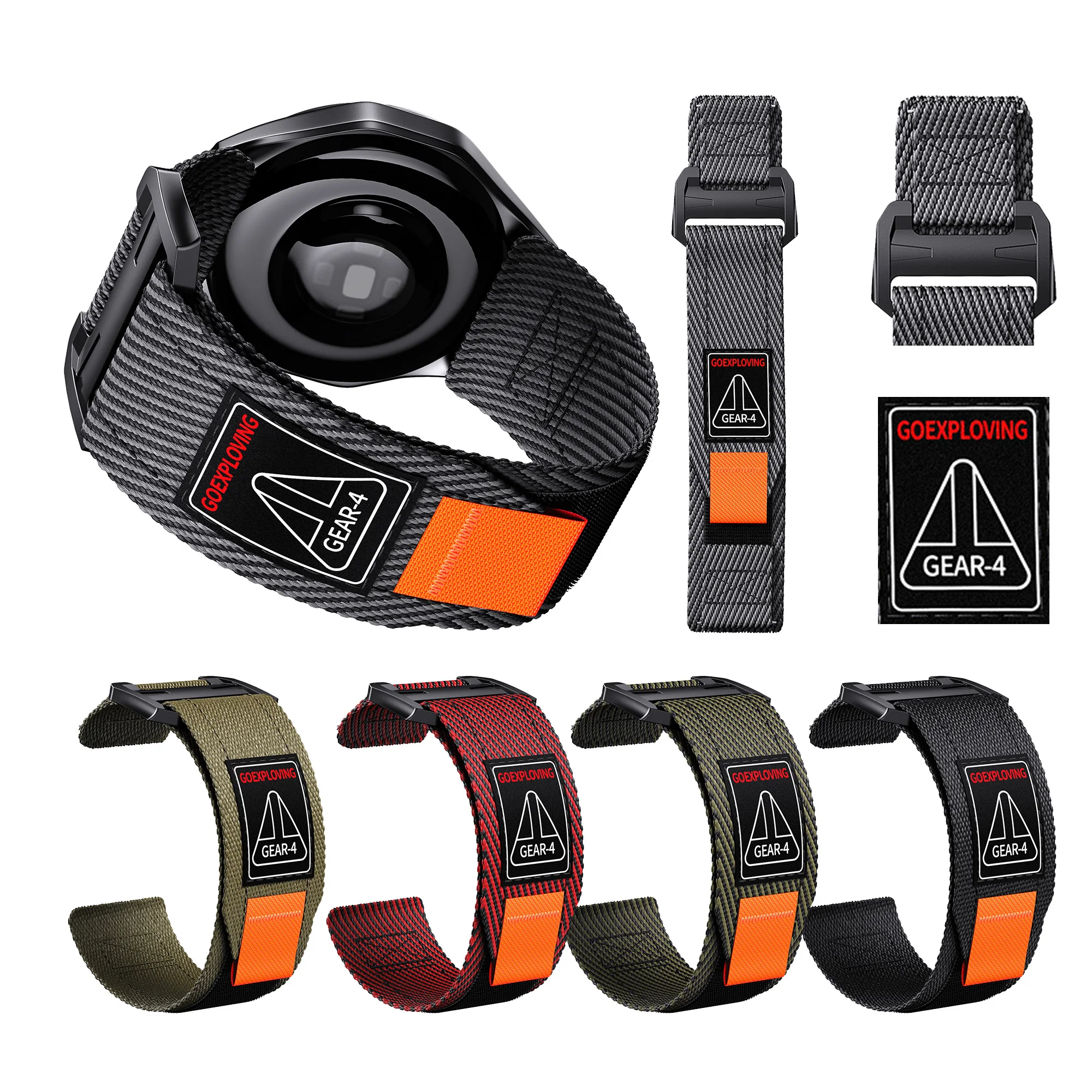 Ремешок нейлоновый 22 мм для часов Sumsung Huawei Watch GT4 46 браслет 4 Pro GT3 GT 3 2 GT2