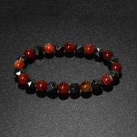 facted hematite agates bracelets men 68mm natural stone lava health care yoga bracelets for women energy health care jewelry