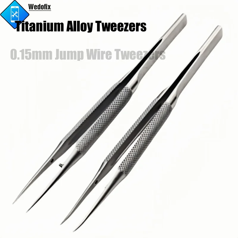 

Точный пинцет из титанового сплава для ремонта электроники, Немагнитный прыгающий провод, микроскоп, пинцет для микропайки