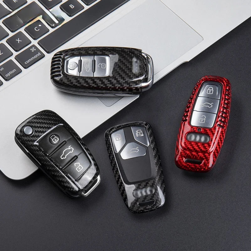 

Auto Key Cover Fob Case Women's Fob Cover Carbon Fiber Key Fob Cover for Audi A1 A3 A4 A6 A8 Q2 Q3 Q7 R8 RS3 RS6 S3 S6 TT TTS