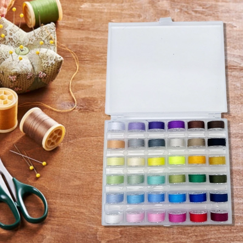 Набор из 38 предварительно намотанных ниток для шпуль шпульки швейной машины с