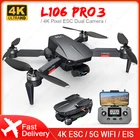 Квадрокоптер L106 Pro 3, профессиональный 3-осевой карданный Дрон 4K Hd, двойная камера, стандартный GPS, Wi-Fi, FPV, бесщеточный двигатель, VS L900 Pro