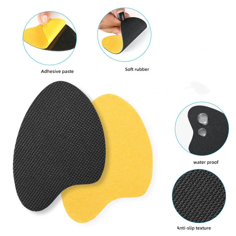 Rubber Forefoot Pads For Women Shoes Soles Protector Anti-slip Repair Outsoles Self-adhesive Sticker High Heel Care Bottom Patch