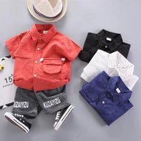 baby boys clothes sets summer toddler cotton shirts shorts wedding suits for bebe infants party outfits newborn tracksuits 2y