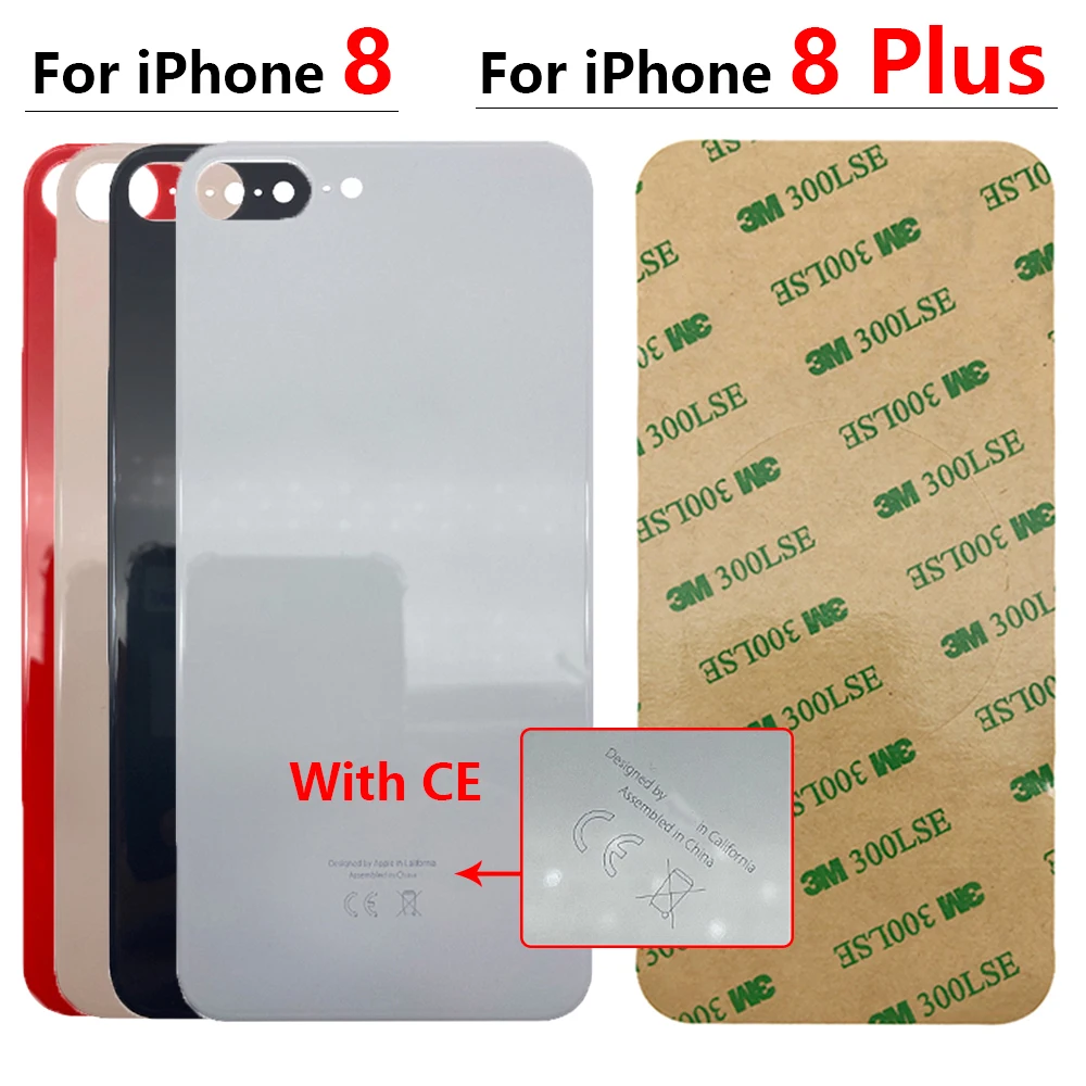 

New Rear Back Cover Battery Glass Housing Cover For iPhone 8 8G plus With CE Replacement Parts Big Hole