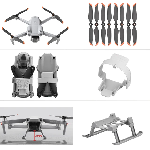 4 Pairs Low Noise 7238 Propeller Props for DJI Air 2s/Mavic Air 2 Drone Quick-Release 7238F Blade Propellers Wing Accessories 6