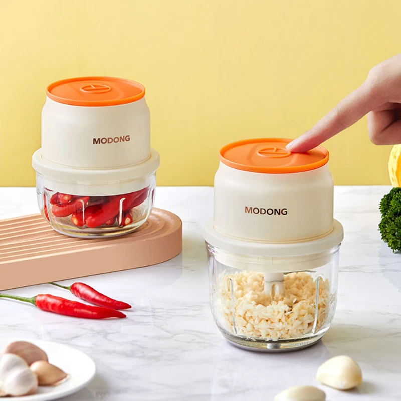 Бытовая мясорубка MODONG измельчитель портативная стеклянная чаша 45 Вт