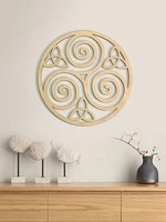 celtic art triskele knot wooden wall art irish symbols celtic triple spiral wall decor 11triple helix spiral wood knot for home