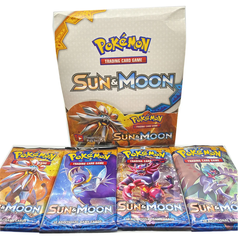 Карты Pokemon Sun and Moon GX небьющаяся коробка для повышения эволюции командного духа