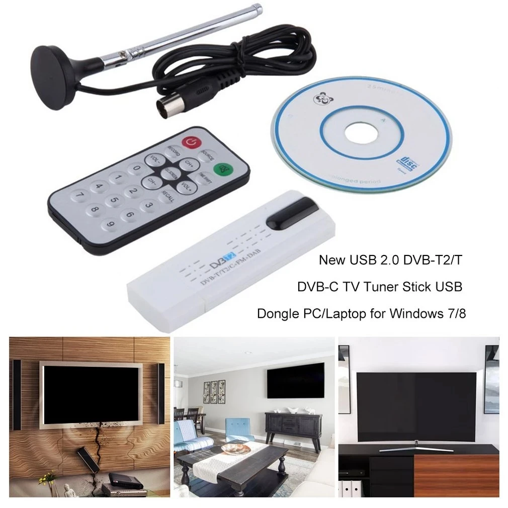 Цифровой фотоадаптер Usb 2 0 для ТВ-тюнера Hdtv Ontvanger с антенной пульт дистанционного