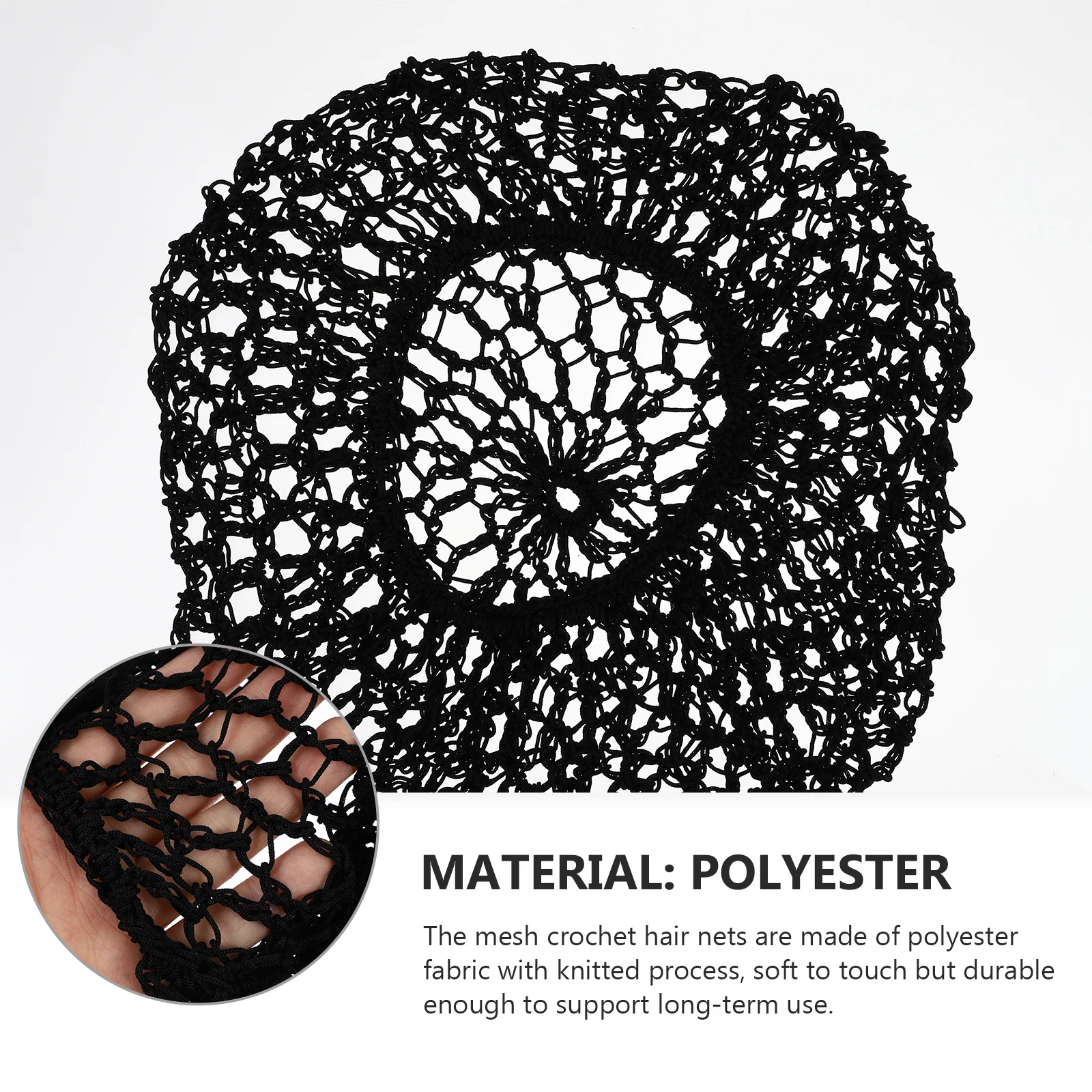 Дышащая шапочка для волос 3 шт. женские аксессуары девочек ювелирная сетка черная