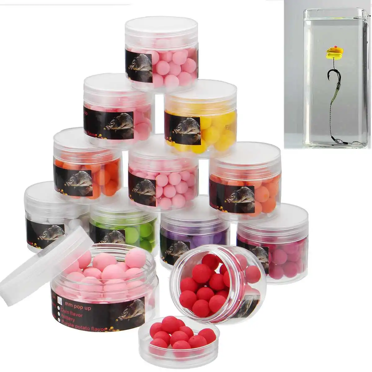 

10 шт., приманка для ловли карпа, из пены