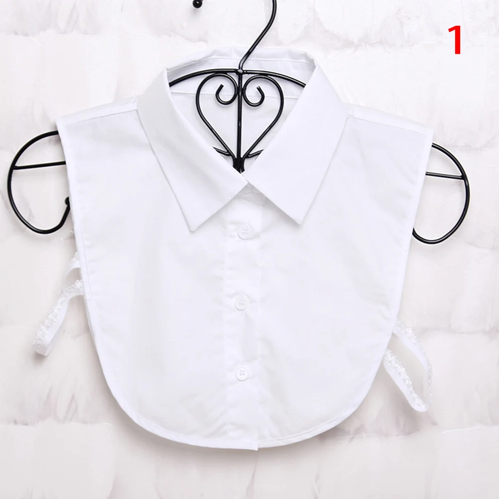 Модная белая черная кружевная блузка с ложным воротником, винтажная Съемная рубашка, ложный воротник, лацкан, блузка, топ, женские аксессуар...