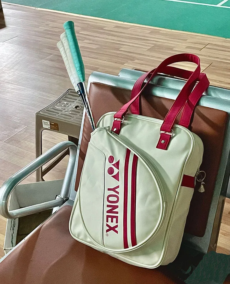 2022 Original Women YONEX Badminton Bag Max For 2 Rackets PU Leather Waterproof Sports Bag For Match Training