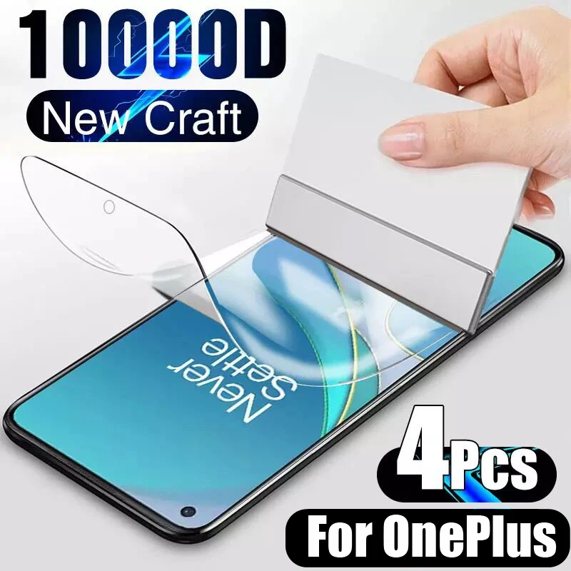 

4 шт. полное покрытие Гидрогелевая пленка для OnePlus ACE 5G 10 Pro мягкая защитная пленка для One Plus 9 9R 9RT Pro Гидрогелевая пленка
