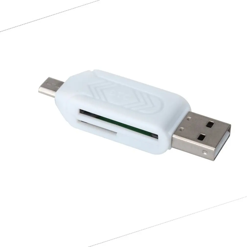 

Новый OTG кардридер 2 в 1 с Micro USB и USB высокоскоростной USB2.0 Универсальный OTG TF/SD для Android компьютерные удлинители