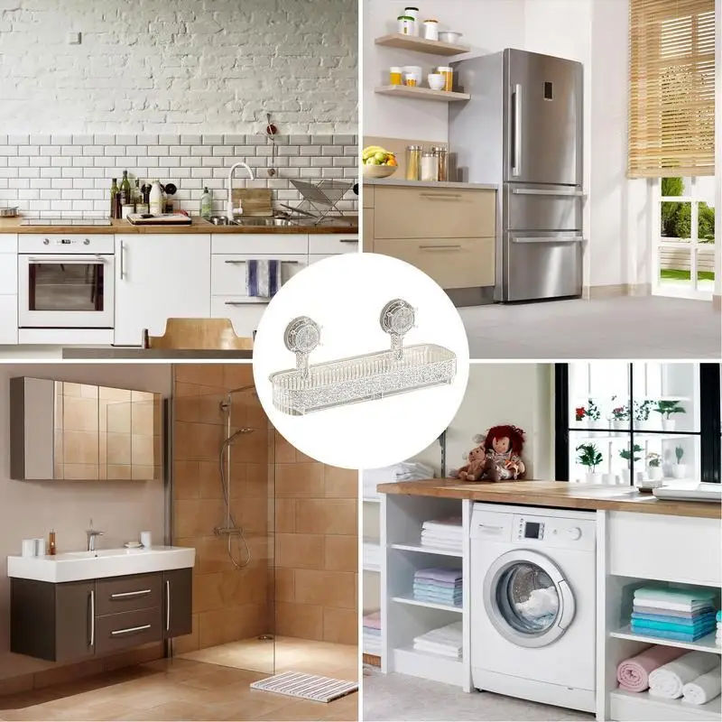 Полки на присоске для ванной комнаты угловая полка без сверления стойка хранения