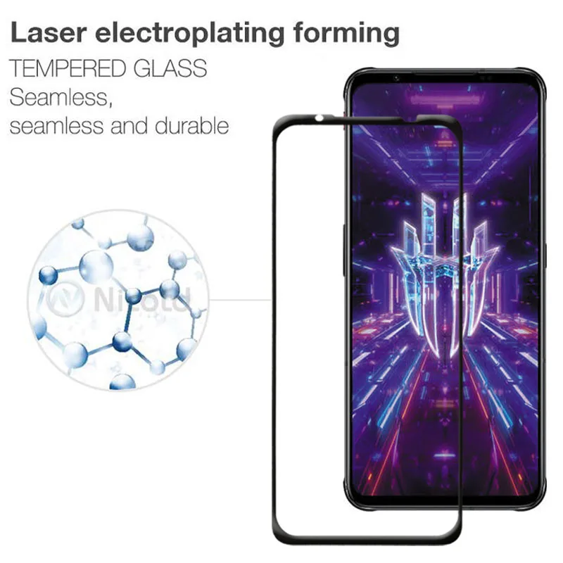 Закаленное стекло с полным покрытием 3 шт./лот защита экрана клеем для ZTE Nubia Red Magic 7