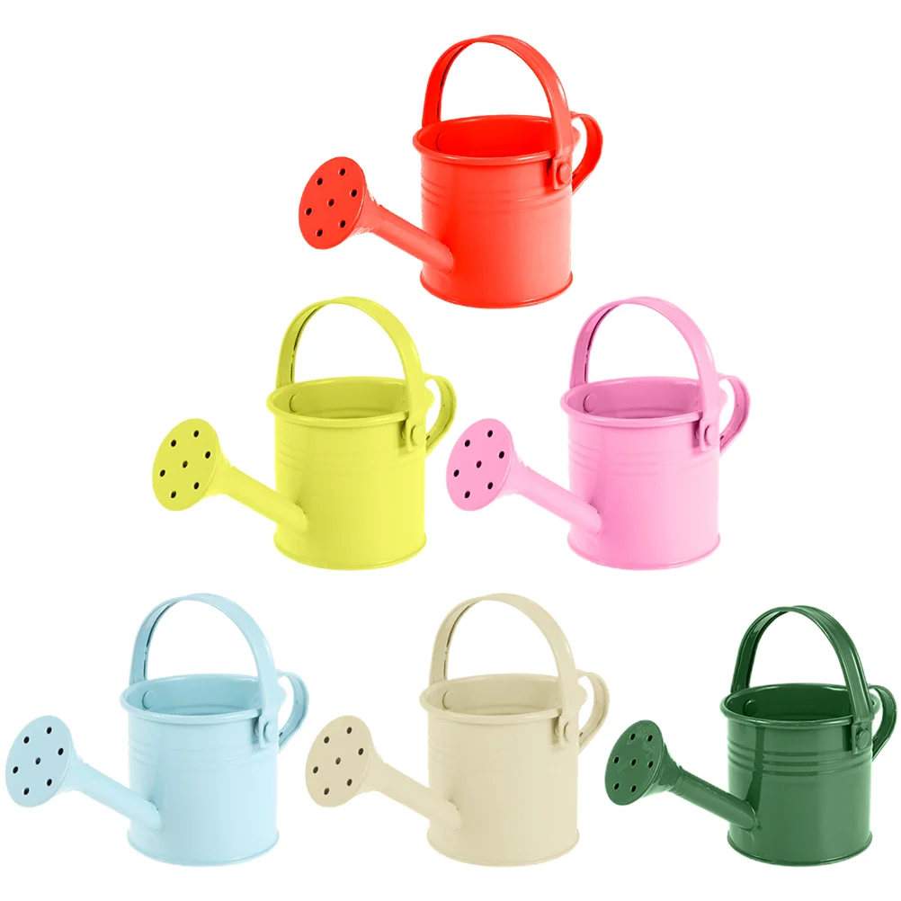 

6Pcs Small Watering Can for Indoor Plants Kids Gardening Watering Can Portable Metal Watering Can for Kids