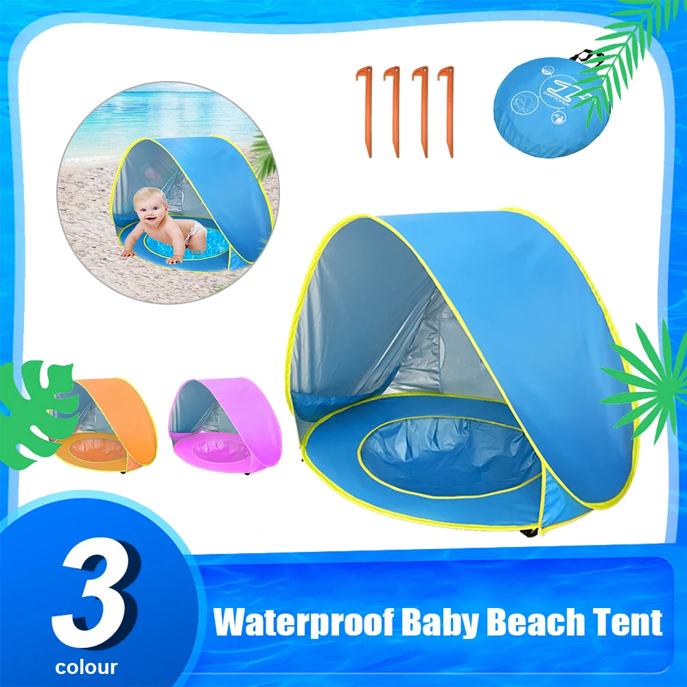 Детская Пляжная палатка водонепроницаемый шатер с защитой от УФ лучей для детей