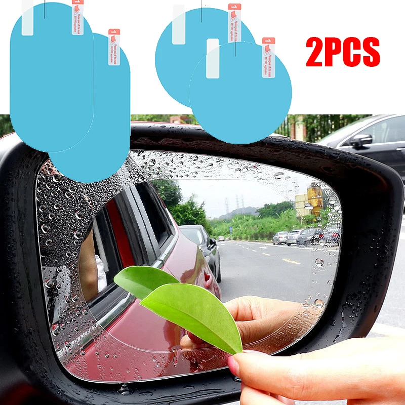 

2PCS Car Stickers Rainproof Rearview Mirror Film Clear Protective Anti Fog Waterproof Film Auto Car Accessories 95x95/100x140mm
