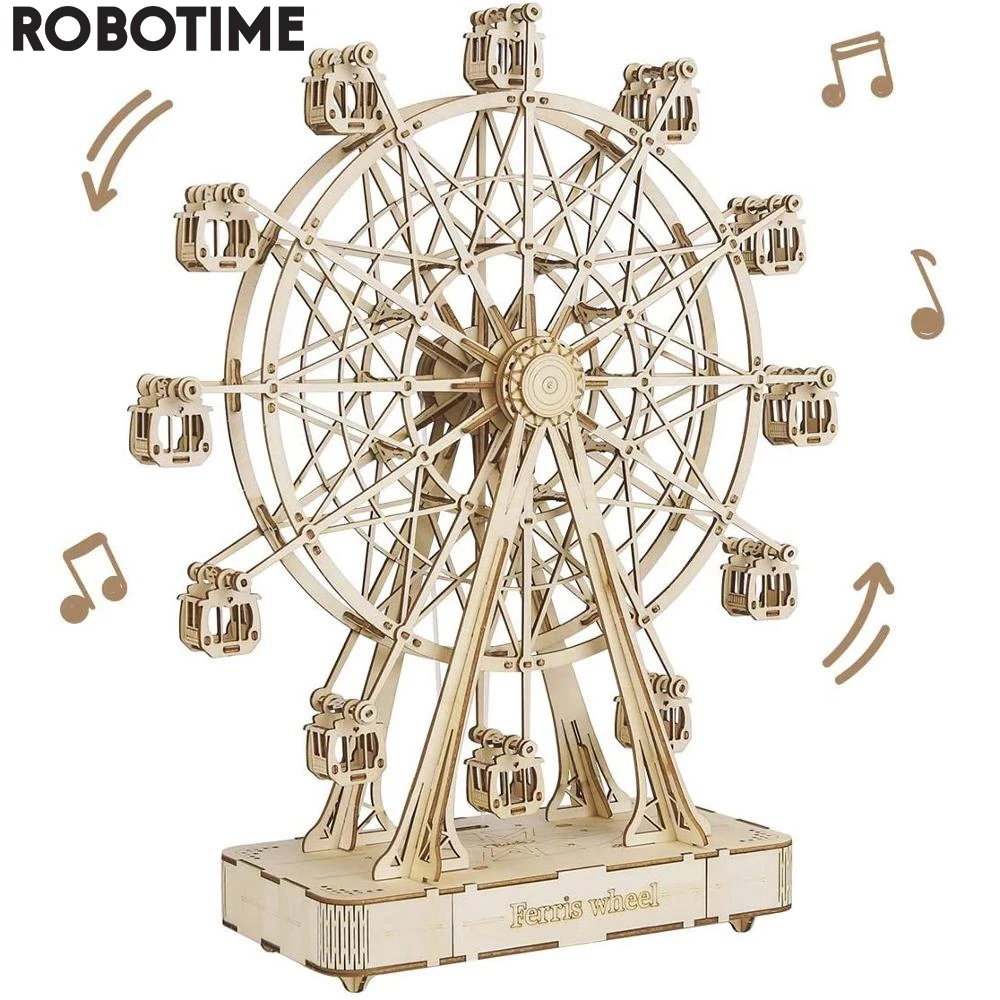 Robotime Rolife 232 шт. вращающийся DIY 3D колесо обозрения деревянная модель комплекты строительных блоков игрушка в сборе подарок для детей и взрослых TGN01