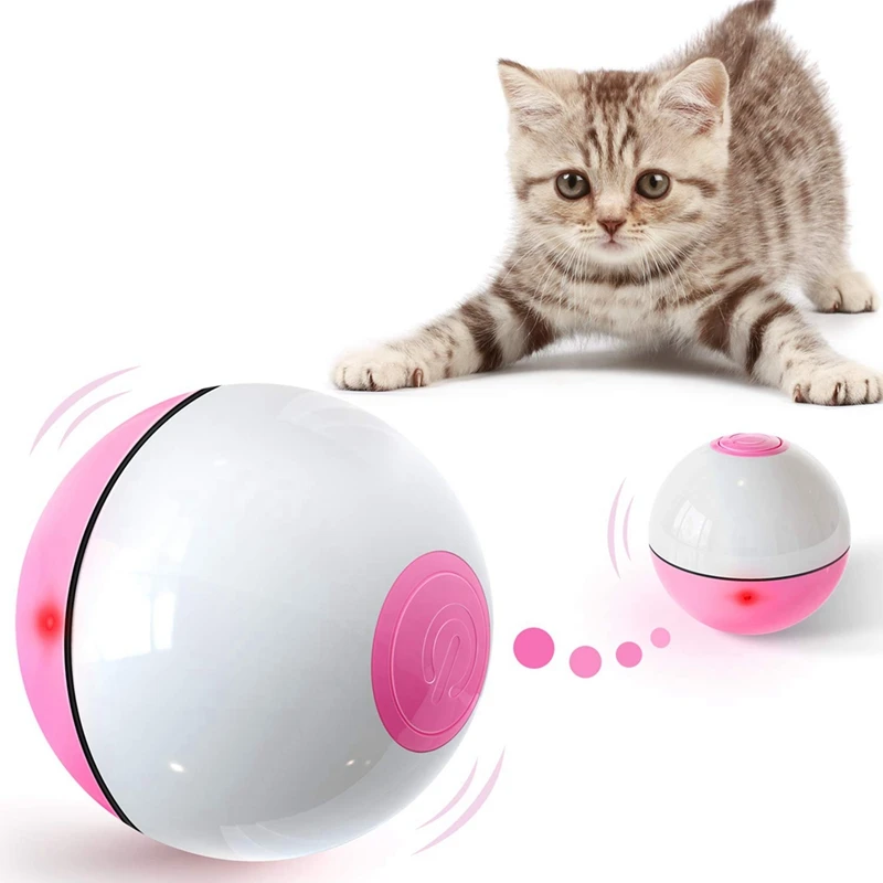 

Interactive Cats Toys Ball For Indoor Cats , USB Rechargeable With LED Red Light Toy