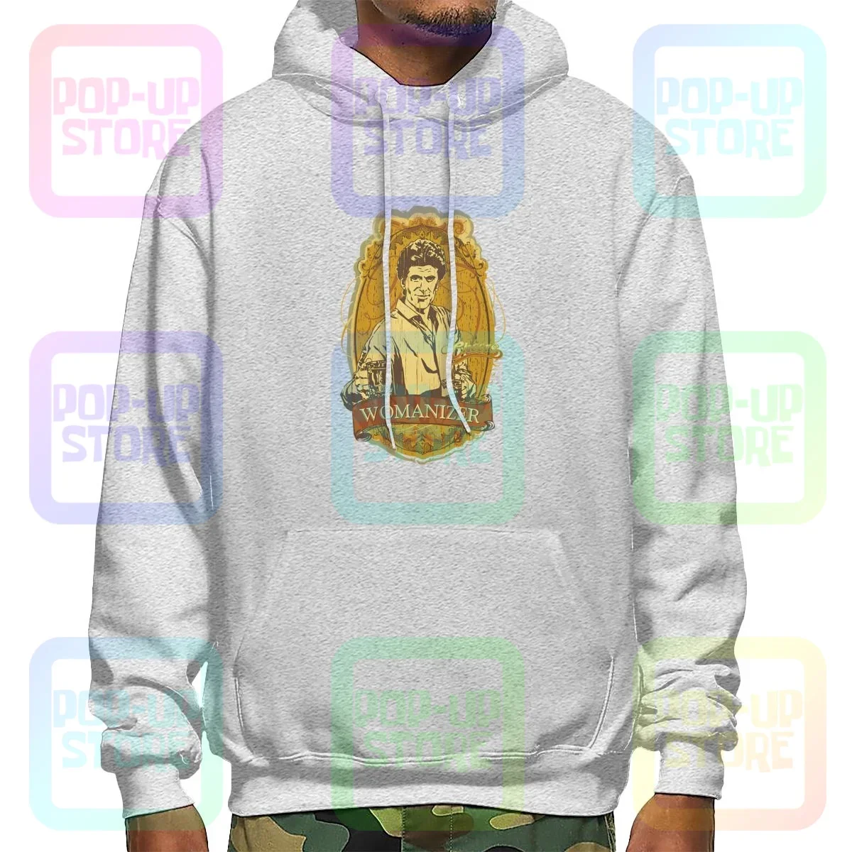 Женская толстовка с капюшоном серая