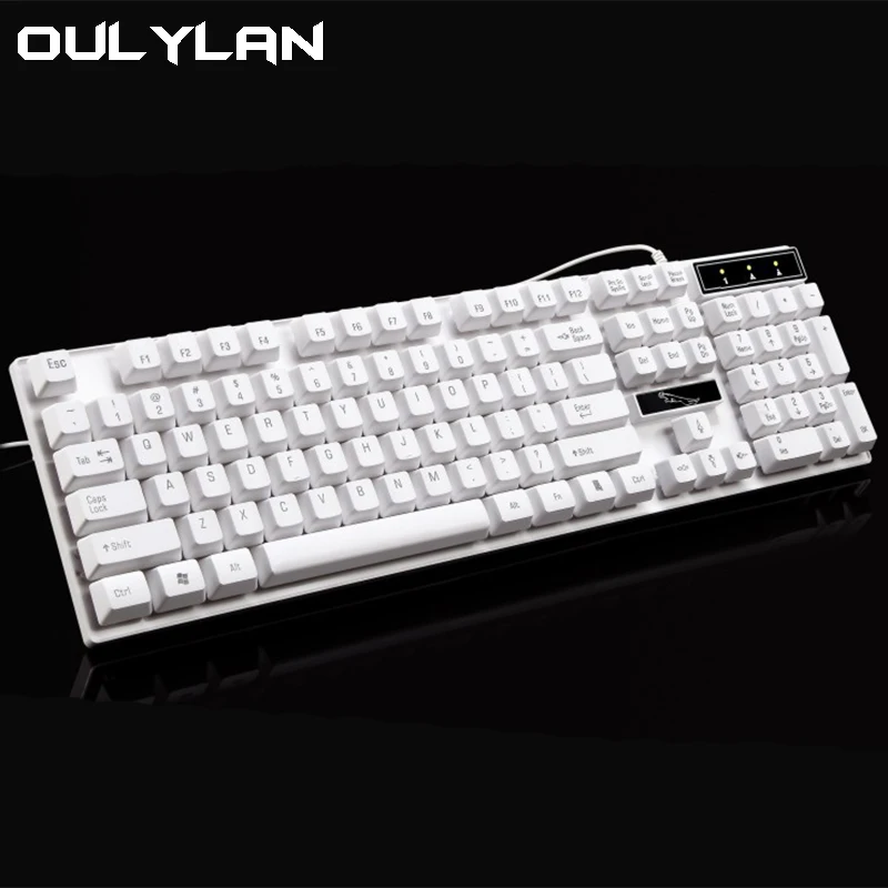 Черная 104 клавишиная клавиатура Силиконовая пленка Классическая офисная