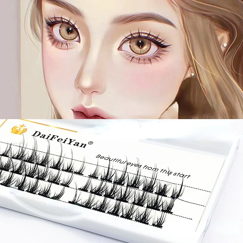 

1Box 3D Natural Eyelashes Dramatic False Eyelashes Mink Lashes Faux Eye Makeup Segmented Type Fake Eyelash Extension