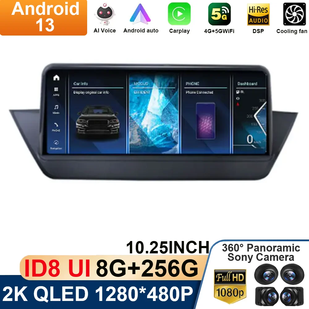 10 25 &quotAndroid 13 для BMW x1 E84 QLED сенсорный экран автомобильный видеоплеер Apple Carplay