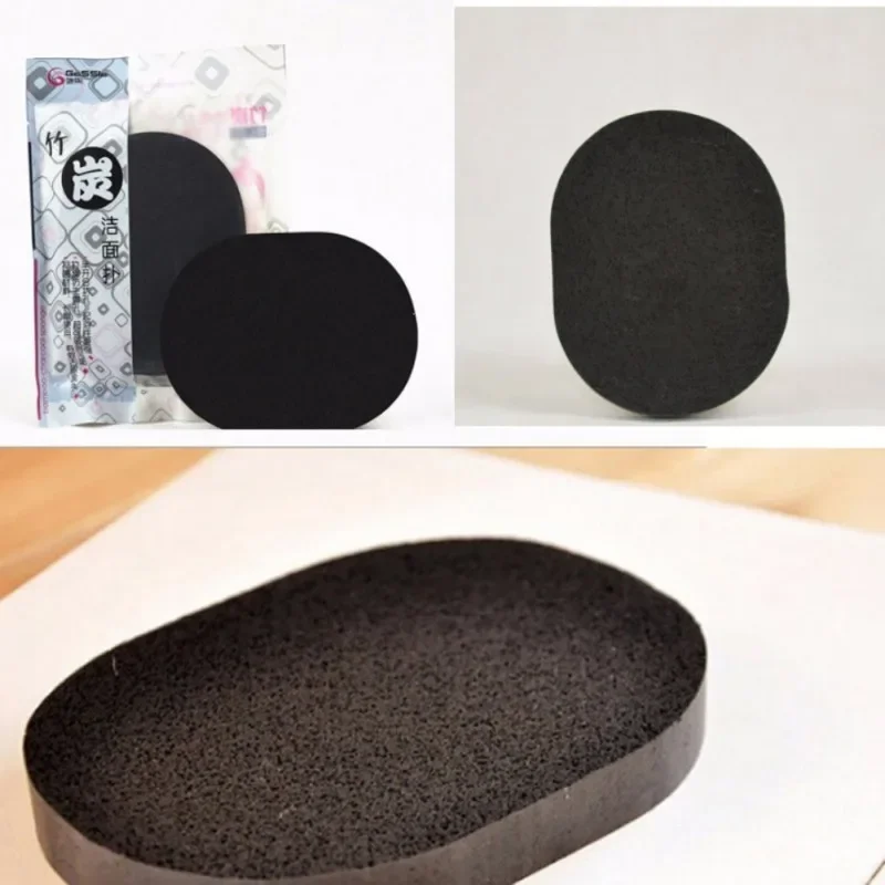 1 шт. натуральная мягкая губка из черного бамбука