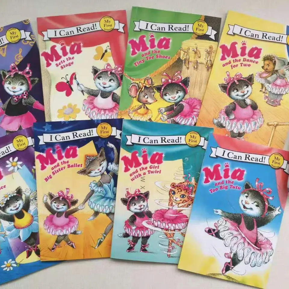 

Набор из 8 котят Mia я могу прочитать серию для первого чтения детские книги с изображениями на английском языке