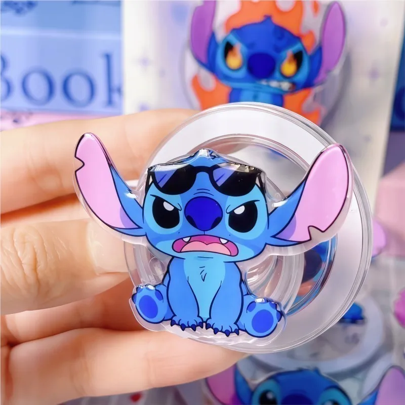 Фото Корейский милый мультяшный держатель-подставка Stitch Griptok для телефона с магнитом MagSafe для iPhone 16 15 14 17 Pro, Samsung. Отличный подарок. №3
