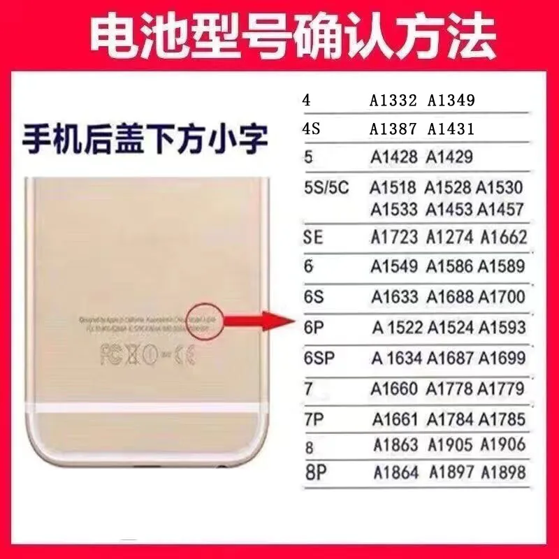 Новый аккумулятор для телефона большой емкости Apple iphone 4 4S 5 5S 5C SE 5SE 6 6S 7 8 Plus 6P 6SP 7P P X