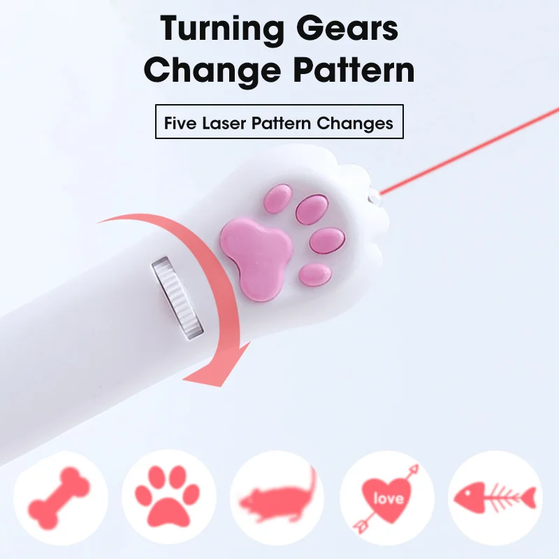 USB-зарядка лазерная указка для кошек забавная светодиодная Лазерная игрушка