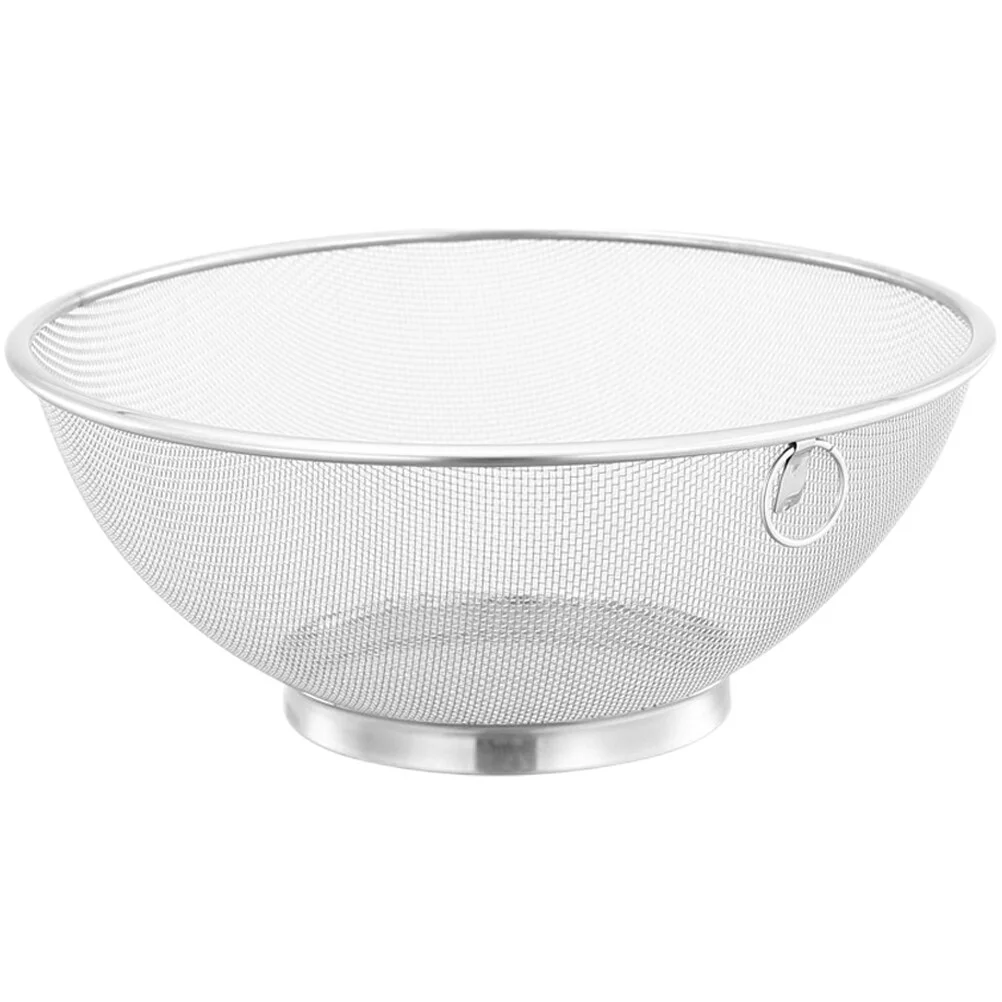 

Stainless Steel Rice Basket Strainer Strainers Fine Mesh Mesh Laundry Hamper Metal Kitchen Household Accessory