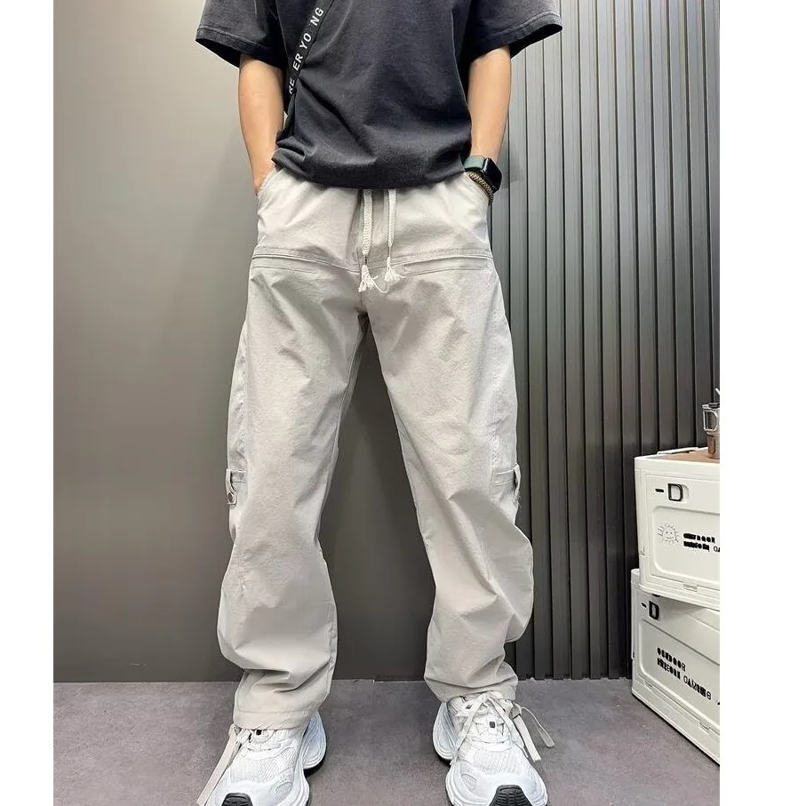 Штаны мужские для бега в американском стиле свободные модные прямые