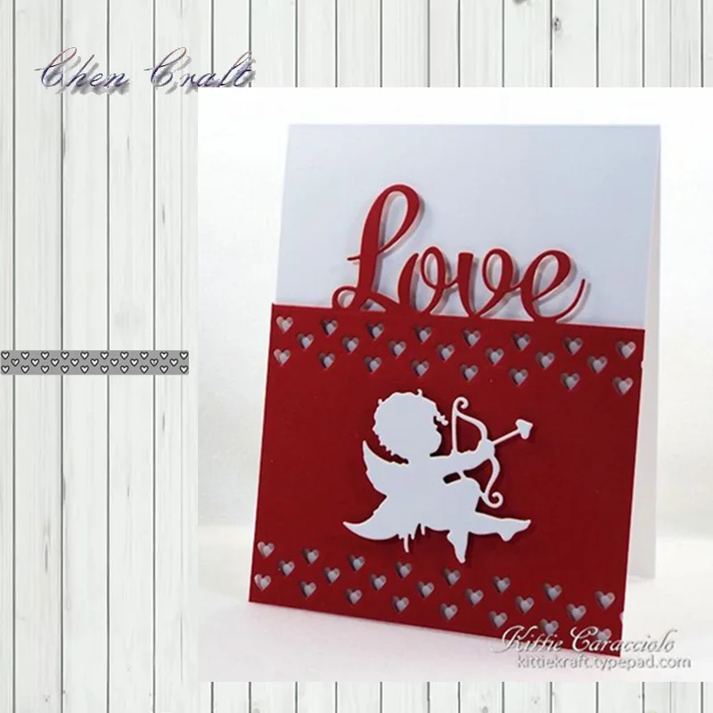 

Mini heart row Metal Cutting Dies For DIY Scrapbooking Photo Album Decorative Embossing Folder Stencil