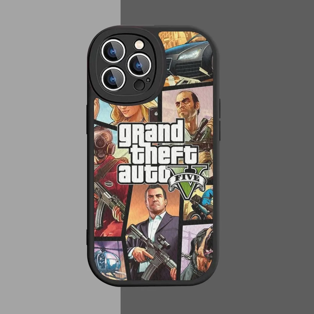 Чехол для телефона G-GTA 6 G-Grand Theft A-Auto из твердой кожи iPhone 16 15 14 13 12 Mini 11 Pro Max Xs X Xr 7 8 Plus
